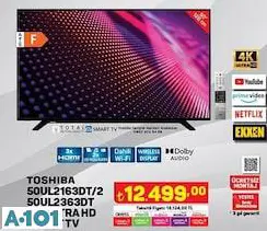 TOSHİBA 50 4K ANDROİD SMART LED TV AKILLI TELEVİZYON